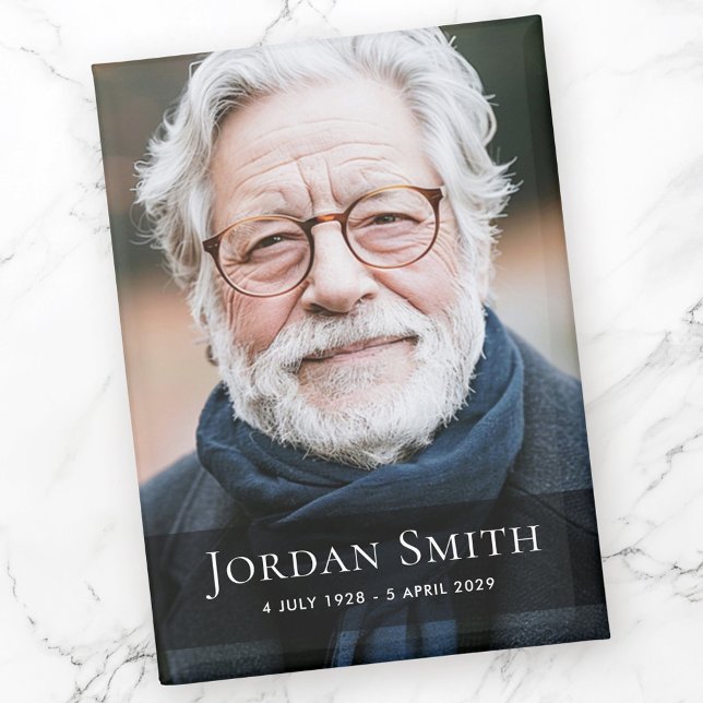 Full photo and name funeral bereavement memorial magnet (Full photo and name funeral bereavement memorial magnet)