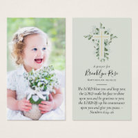 Full Photo Baptism Prayer Card