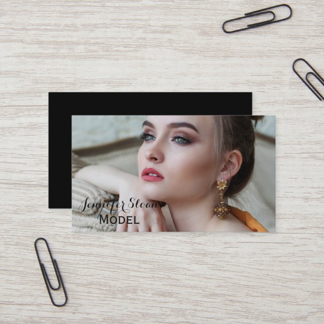 Full Photo Business Card | Model Designer Stylist (Front/Back In Situ)