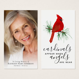 Full Photo Cardinal Memorial Card