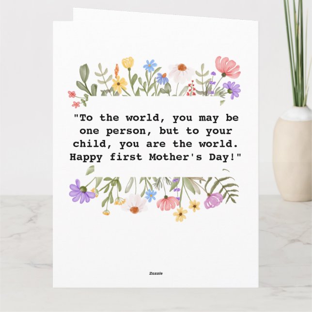 Full Photo First Mother's Day Card 2023 (Back)