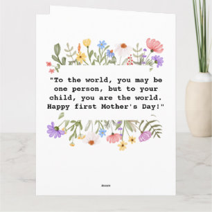 Full Photo First Mother's Day Card 2023