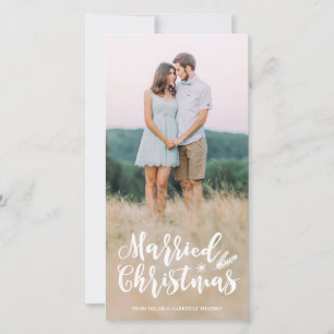 Full Photo Married Christmas Photo Card