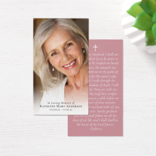 Full Photo Memorial Prayer Card