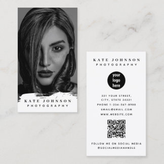 Full Photo Modern Photography Business Logo Business Card