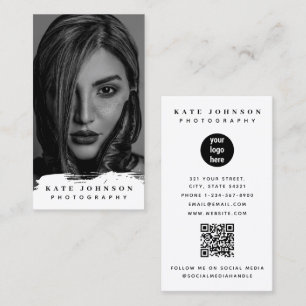 Full Photo Modern Photography Business Logo Card