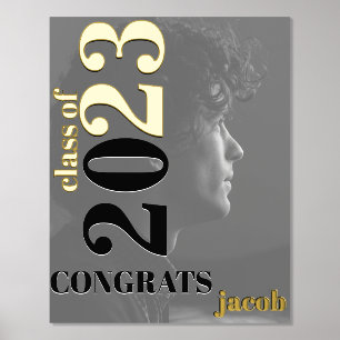 Full Photo Overlay Congrats Grad Foil Prints