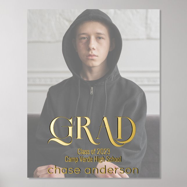 Full Photo Overlay Grad Typography Foil Prints (Front)