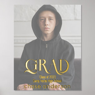 Full Photo Overlay Grad Typography Foil Prints