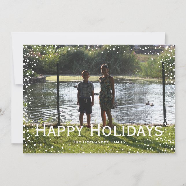 Full Photo Snowfall Custom Card (Front)