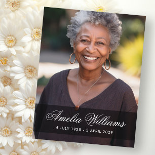 Full photo sympathy bereavement thank you card