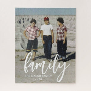 Full Photo - Vertical Custom Script Family Text Jigsaw Puzzle