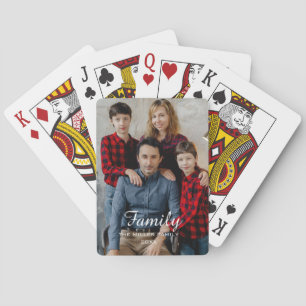 Full Photo - Vertical Custom Script Family Text Playing Cards