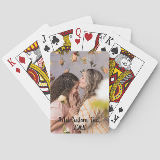 Full Photo - Vertical Custom Text and Photo Playing Cards