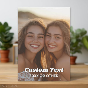 Full Photo - Vertical Custom Text Holiday Card