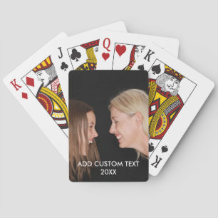 Full Photo - Vertical Custom Text Playing Cards