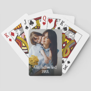 Full Photo - Vertical Custom Text Playing Cards