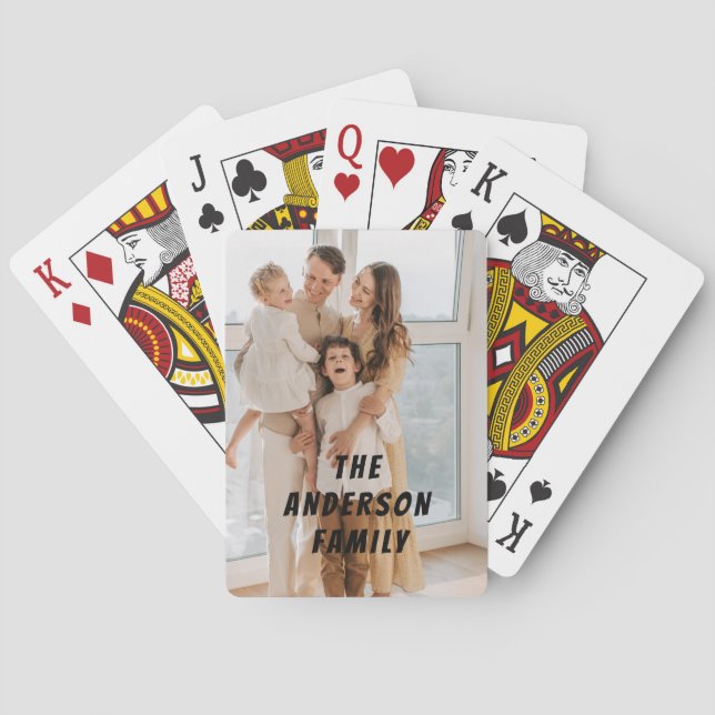 Full Photo - Vertical Custom Text Playing Cards (Back)