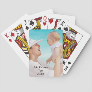 Full Photo - Vertical Custom Text Playing Cards