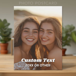Full Photo - Vertical Custom Text Postcard
