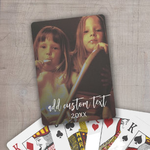 Full Photo - Vertical Custom Text Script Playing Cards