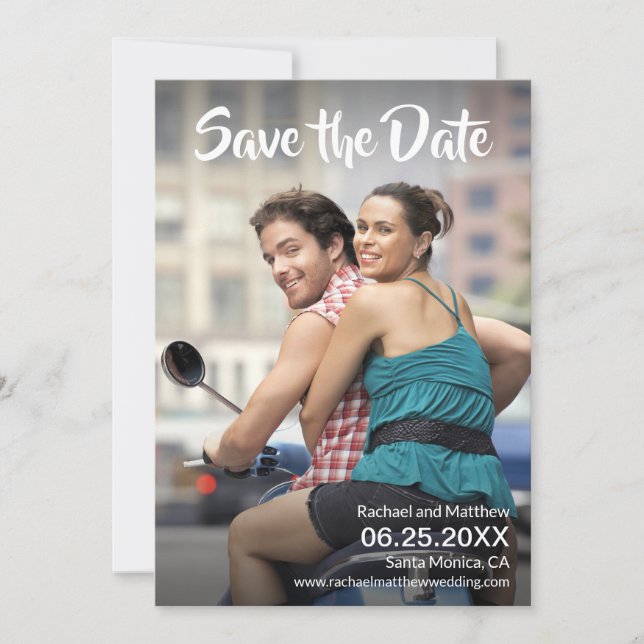Full Photo Wedding Save the Date (Front)
