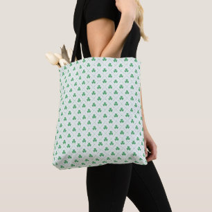 Full Print Coverage - Clover leaves Pattern Tote Bag