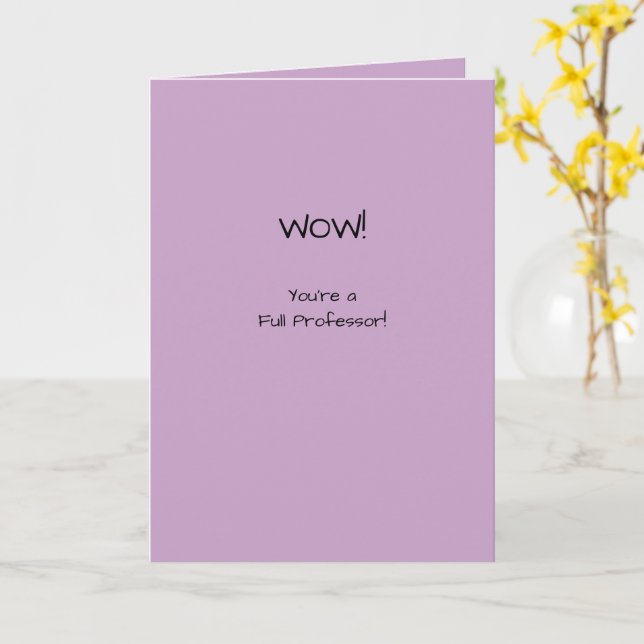 Full Professor Congratulations Academic Promotion  Card (Yellow Flower)