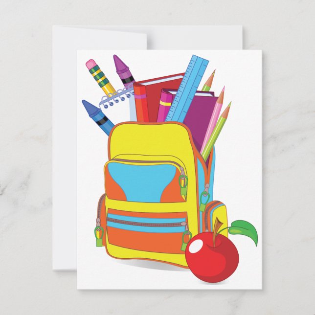 Full School Bag Invitations (Front)