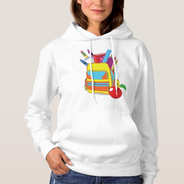 Full School Bag Womens Hoodie (Front)
