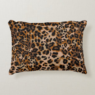 Full seamless jaguar cheetah animal skin pattern. decorative cushion