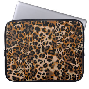 Full seamless jaguar cheetah animal skin pattern. laptop sleeve