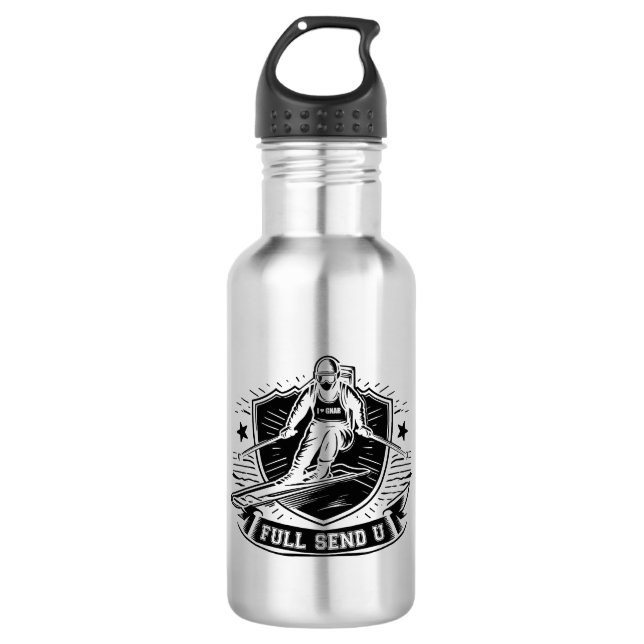Full Send University Skiing 532 Ml Water Bottle (Front)