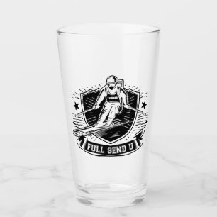 Full Send University Skiing Glass