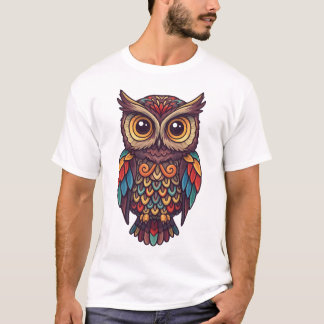 Full shot of a stylised owl T-Shirt