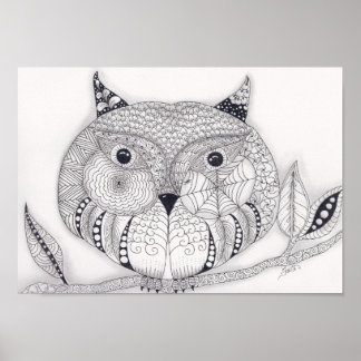 Full Size Wise Old Owl Poster