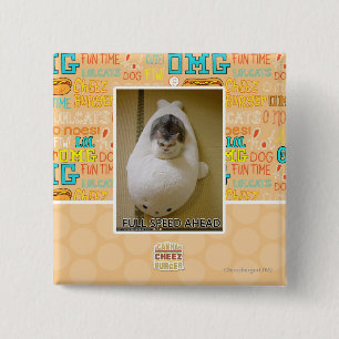 Full Speed Ahead 15 Cm Square Badge