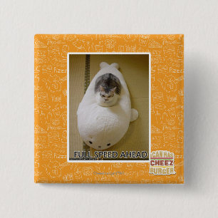 Full Speed Ahead 15 Cm Square Badge