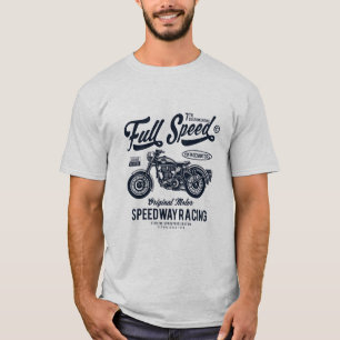Full Speed Speedway Motorcycle Racing T-Shirt