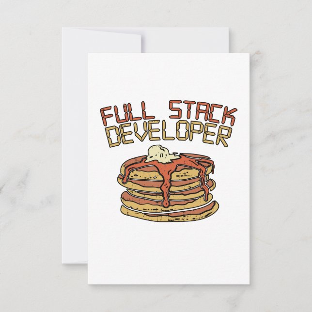 Full Stack Developer Software Programmer Pun Gift Card (Front)