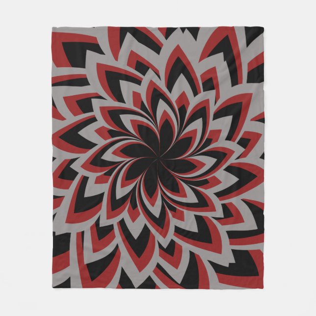 FULL SWIRL FLOWER  FLEECE BLANKET (Front)
