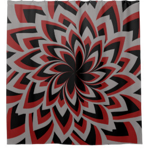 FULL SWIRL FLOWER SHOWER CURTAIN