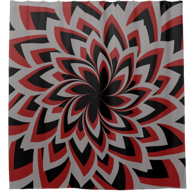 FULL SWIRL FLOWER SHOWER CURTAIN (Front)
