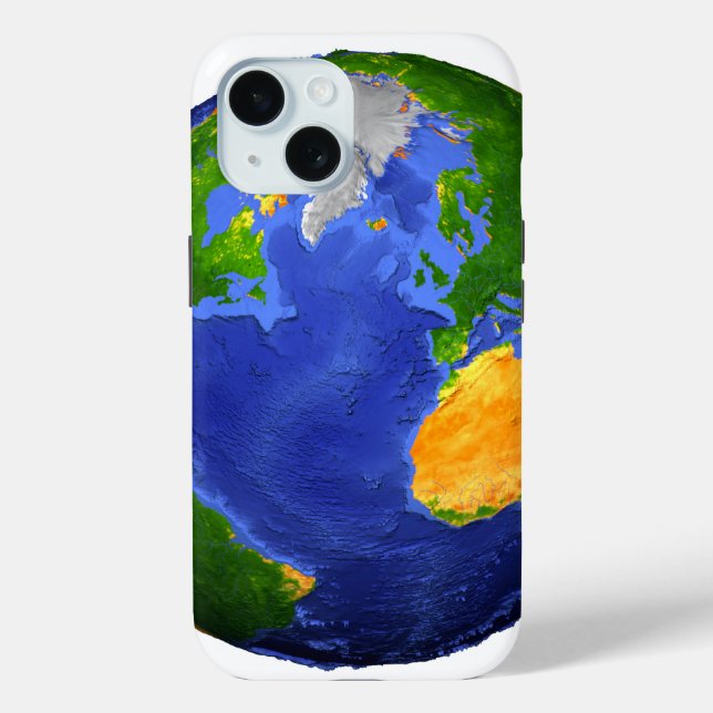 Full The Earth Showing Topographic Data. Case-Mate iPhone Case (Back)