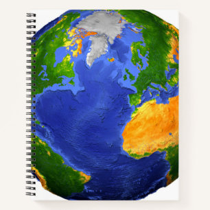 Full The Earth Showing Topographic Data. Notebook