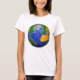 Full The Earth Showing Topographic Data. T-Shirt