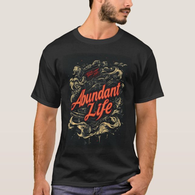 Full Throttle Faith – Abundant Life Biker Tee (Front)