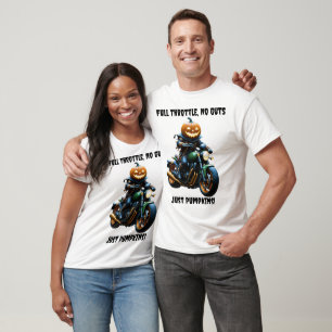 Full Throttle - Halloween Motorbike T-Shirt