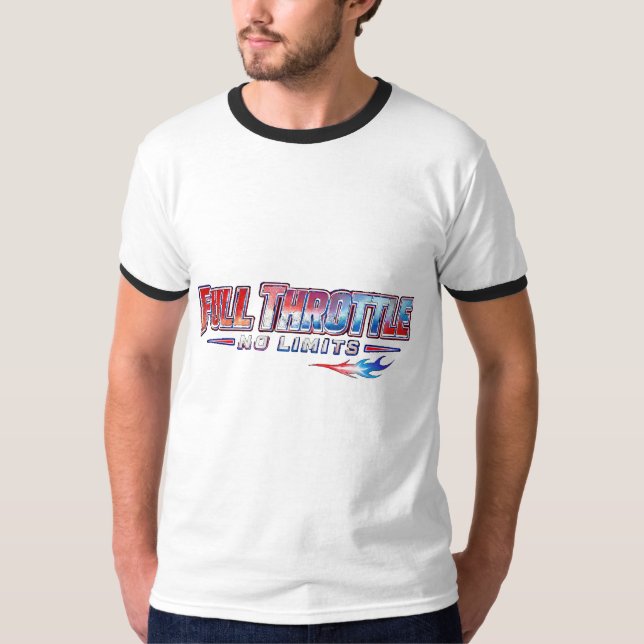 Full Throttle No Limits Patriotic Racing T-Shirt | (Front)
