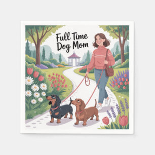 Full Time Dachshund Dog Mum Napkin